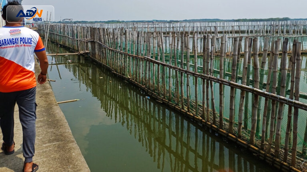 Philippine village flooding