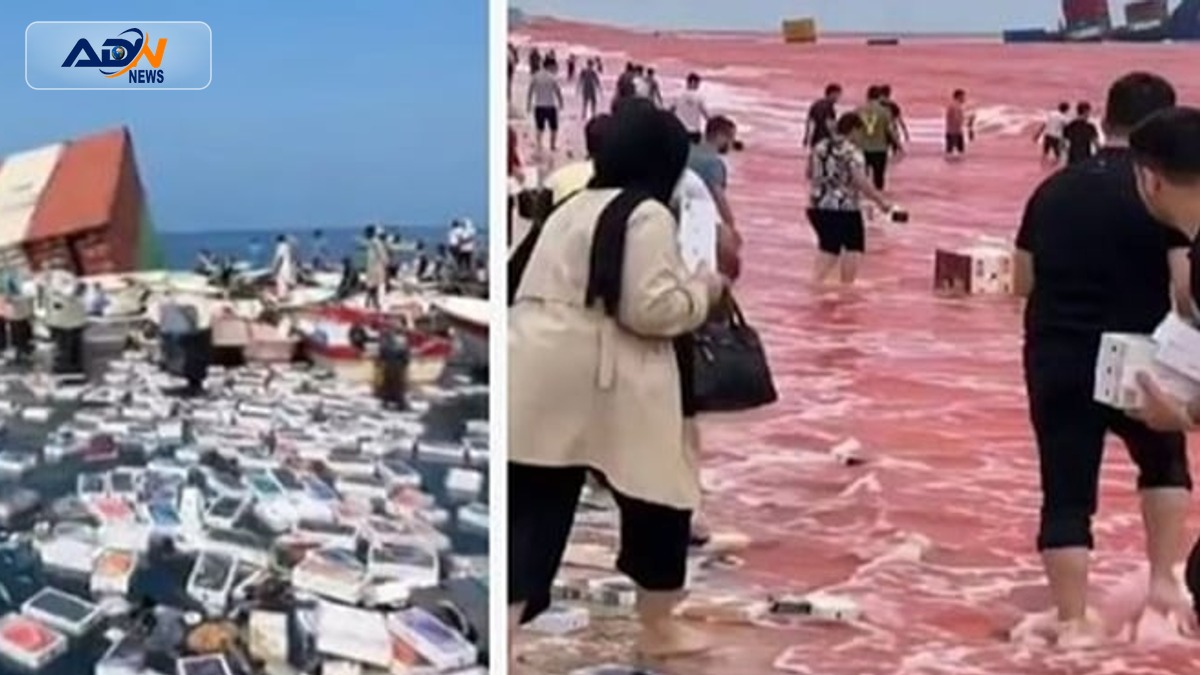 iPhone boxes beach